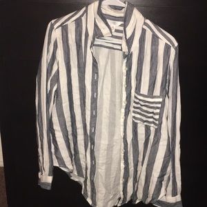 White & blue flannel